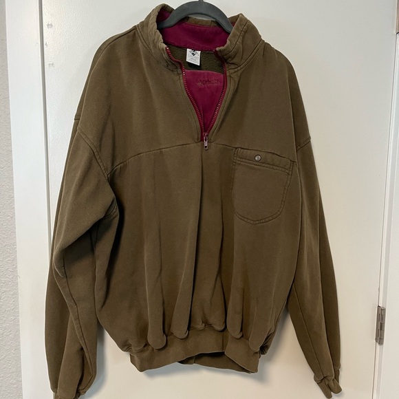 Men’s Rare Vintage Forest Green Columbia Pullover Sweater - Picture 1 of 5